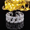 Wholesale Women's Adjustable Ring Copper Geometric Style Electroplated