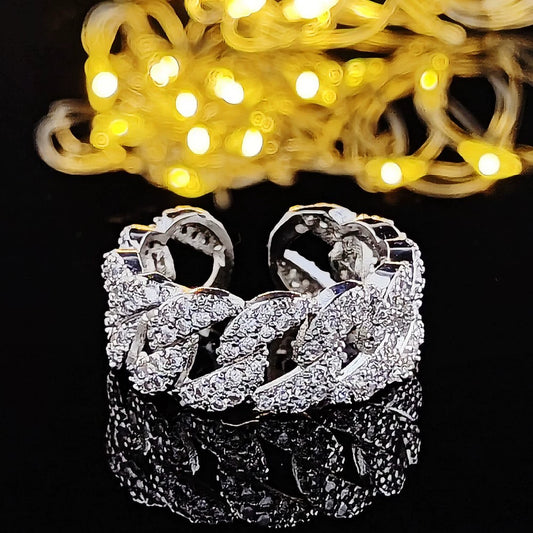 Wholesale Women's Adjustable Ring Copper Geometric Style Electroplated