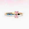 Wholesale Women's Adjustable Ring Copper Geometric Zircon Flower Bow Style