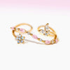 Wholesale Women's Adjustable Ring Copper Geometric Zircon Flower Bow Style
