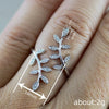 Wholesale Women's Adjustable Ring Copper Leaf Geometric Zirconia Niche Design
