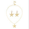 Wholesale Women's Adult Casual Style Animal Zodiac Alloy Electroplated Starfish Pendant Necklace And Earrings