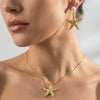 Wholesale Women's Adult Casual Style Animal Zodiac Alloy Electroplated Starfish Pendant Necklace And Earrings