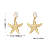 Wholesale Women's Adult Casual Style Animal Zodiac Alloy Electroplated Starfish Pendant Necklace And Earrings