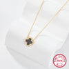 Wholesale Women's All Match Light Luxury Collar 925 Silver Necklace With Four Leaf Clover Pendant And Conventional Chain Zircon Designed Geometric Styling