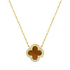 Wholesale Women's All Match Light Luxury Collar 925 Silver Necklace With Four Leaf Clover Pendant And Conventional Chain Zircon Designed Geometric Styling
