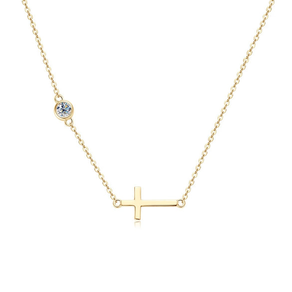 Wholesale Women's Allmatch Geometric Moissanite Necklace With S925 Sterling Silver Ochain And Electroplating Design