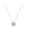 Wholesale Women's Allmatch Lucky Flower Sterling Silver 925 Pendant Necklace With Cross Chain And Seiko Design