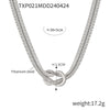 Wholesale Women's Allmatch Snake Bone Chain Jewelry Suit With Weaving Knot Design Goldplated Titanium Steel
