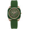 Wholesale Women's Alloy And Silicone Square Dial Quartz Watches With Spiral Crown And Pin Buckle