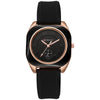 Wholesale Women's Alloy And Silicone Square Dial Quartz Watches With Spiral Crown And Pin Buckle