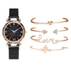 Wholesale Women's Alloy And Stainless Steel Leisure Style Round Dial Quartz Watch And Bracelet Suit