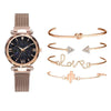 Wholesale Women's Alloy And Stainless Steel Leisure Style Round Dial Quartz Watch And Bracelet Suit