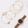 Wholesale Women's Alloy And Stainless Steel Leisure Style Round Dial Quartz Watch And Bracelet Suit