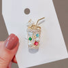 Wholesale Women's Alloy Antilight Creative Milk Tea Cup Brooch With Electroplating
