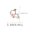 Wholesale Women's Alloy Antilight Puppy And Cherry Blossom Pattern Brooch With Electroplating Treatment