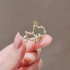 Wholesale Women's Alloy Antilight Puppy And Cherry Blossom Pattern Brooch With Electroplating Treatment