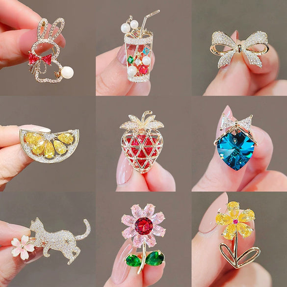Wholesale Women's Alloy Antislip Brooch With Zodiac Pattern And Electroplating Design