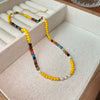 Wholesale Women's Alloy Beaded Clavicle Necklace With Flower And Heart Patterns Electroplated In Fresh Style