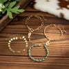 Wholesale Women's Alloy Beaded Clavicle Necklace With Geometric Pattern And Electroplated Retro Style