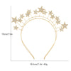 Wholesale Women's Alloy Bridal Headband With Double Layer Star Design Letter Text Flower Pattern And Electroplating Treatment