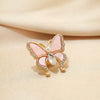 Wholesale Women's Alloy Butterfly Flower Antiexposure Brooch With Electroplating Treatment