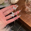 Wholesale Women's Alloy Butterfly Tassel Earrings With Insect Pattern And Electroplating Treatment