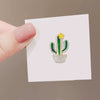 Wholesale Women's Alloy Cactus Flower Antiexposure Brooch With Electroplating For Fixing Clothes
