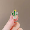 Wholesale Women's Alloy Cactus Flower Antiexposure Brooch With Electroplating For Fixing Clothes