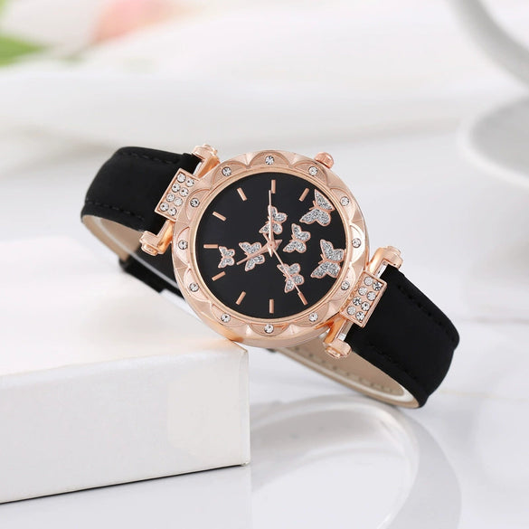 Wholesale Women's Alloy Case Imitation Leather Strap Round Dial Leisure Watch