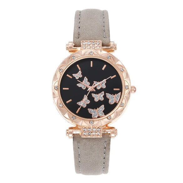Wholesale Women's Alloy Case Imitation Leather Strap Round Dial Leisure Watch