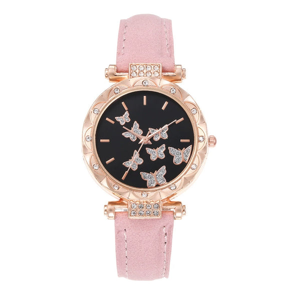 Wholesale Women's Alloy Case Imitation Leather Strap Round Dial Leisure Watch