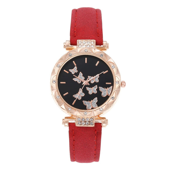 Wholesale Women's Alloy Case Imitation Leather Strap Round Dial Leisure Watch
