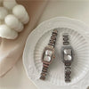 Wholesale Women's Alloy Case Quartz Watch With Rhinestone Oval Dial And Refined Steel Belt Business Style