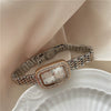 Wholesale Women's Alloy Case Quartz Watch With Rhinestone Oval Dial And Refined Steel Belt Business Style