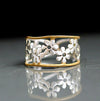 Wholesale Women's Alloy Chrysanthemum Style Electroplated Opening Adjustable Ring
