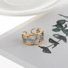 Wholesale Women's Alloy Chrysanthemum Style Electroplated Opening Adjustable Ring