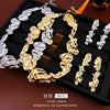 Wholesale Women's Alloy Clavicle Chain Necklace With Irregular Fold Metal Stitching And Geometric Pattern Electroplated