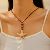 Wholesale Women's Alloy Clavicle Chain With Starfish Pendant And Electroplating Treatment Animal Style Jewelry