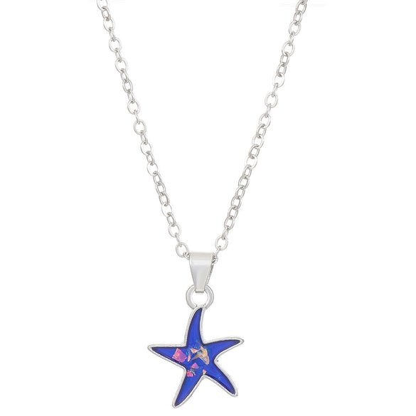 Wholesale Women's Alloy Clavicle Chain With Starfish Pendant And Electroplating Treatment Animal Style Jewelry
