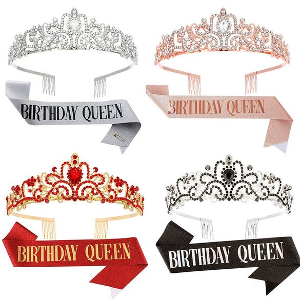 Wholesale Women's Alloy Crystal Crown Belt With Geometric Style And Electroplating Process