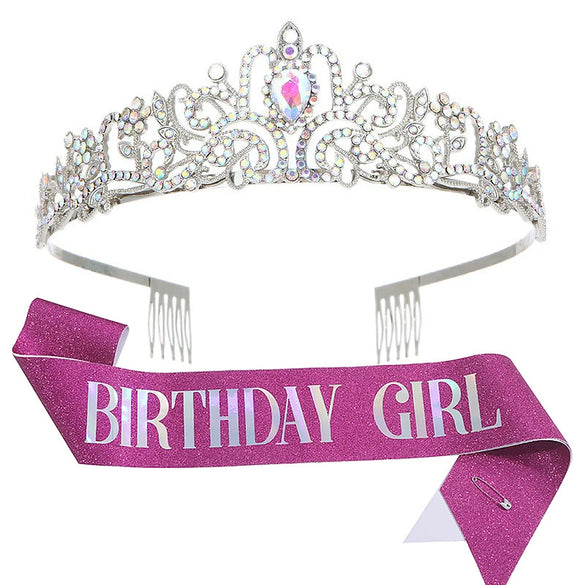 Wholesale Women's Alloy Crystal Crown Belt With Geometric Style And Electroplating Process