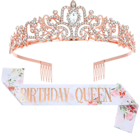 Wholesale Women's Alloy Crystal Crown Belt With Geometric Style And Electroplating Process