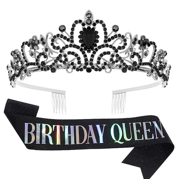 Wholesale Women's Alloy Crystal Crown Belt With Geometric Style And Electroplating Process