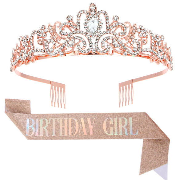 Wholesale Women's Alloy Crystal Crown Belt With Geometric Style And Electroplating Process