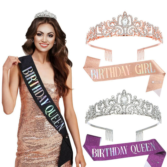 Wholesale Women's Alloy Crystal Crown Belt With Geometric Style And Electroplating Process