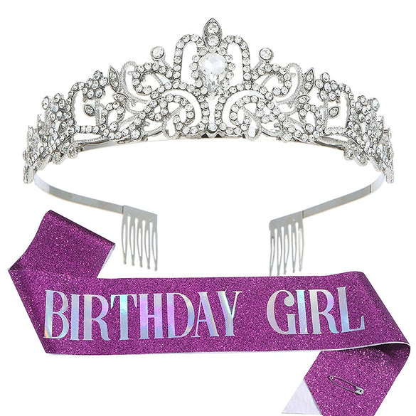 Wholesale Women's Alloy Crystal Crown Belt With Geometric Style And Electroplating Process