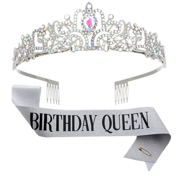 Wholesale Women's Alloy Crystal Crown Belt With Geometric Style And Electroplating Process