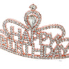 Wholesale Women's Alloy Crystal Crown Headband With Letters Electroplated Hair Accessories