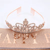 Wholesale Women's Alloy Crystal Crown Headband With Letters Electroplated Hair Accessories